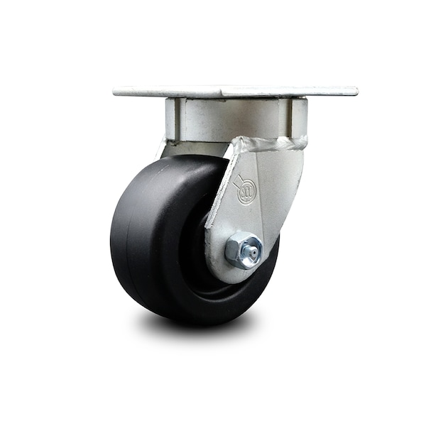 Service Caster 4 Inch Kingpinless Polyolefin Wheel Swivel Top Plate Caster SCC-KP30S420-POR - main